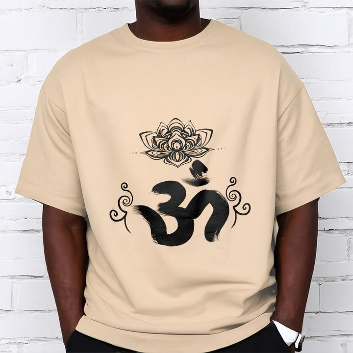 Camiseta floral sánscrita con símbolo Om de Buddha Stones - image 12