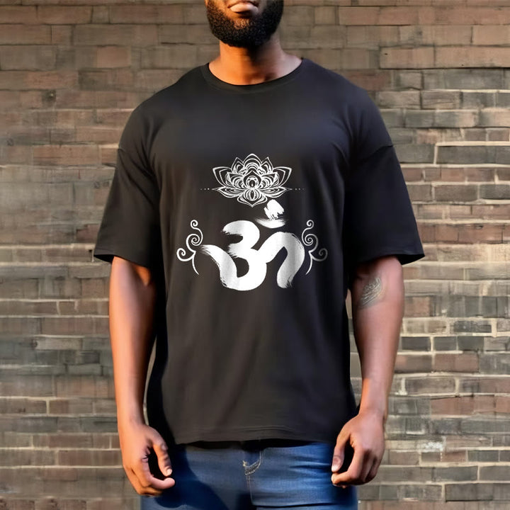 Camiseta floral sánscrita con símbolo Om de Buddha Stones - image 8
