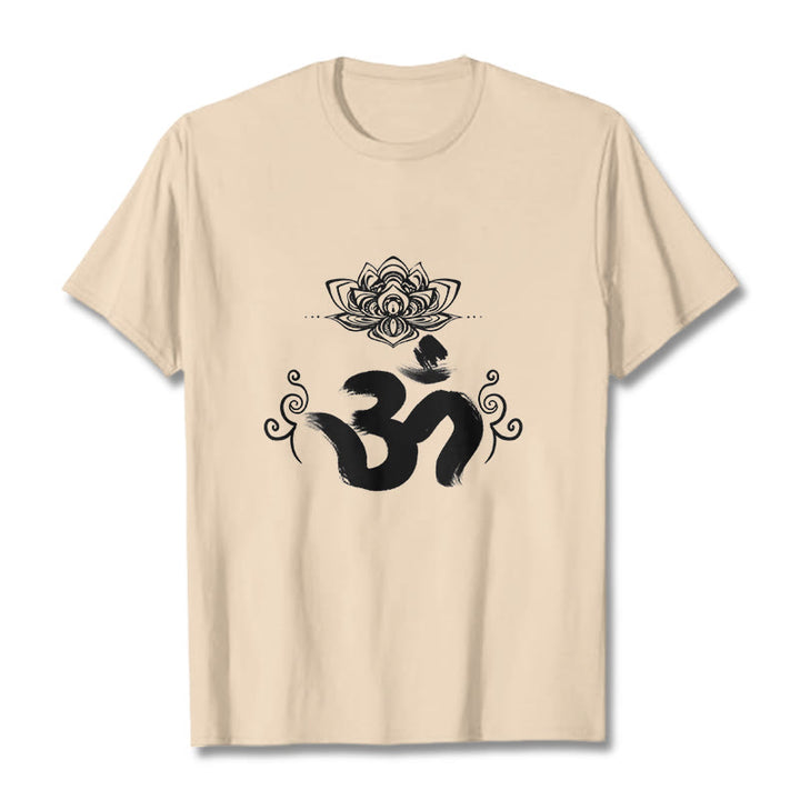 Camiseta floral sánscrita con símbolo Om de Buddha Stones - Sopa de mariscos - 2XL - image 11
