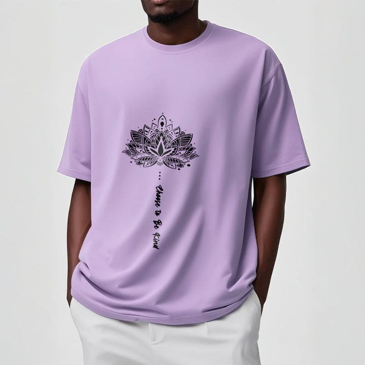 Camiseta con flores geométricas "Elegir ser amable" de Buddha Stones - image 18