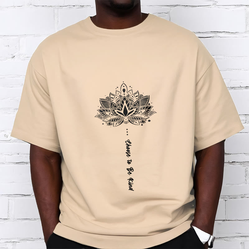 Camiseta con flores geométricas "Elegir ser amable" de Buddha Stones - image 12