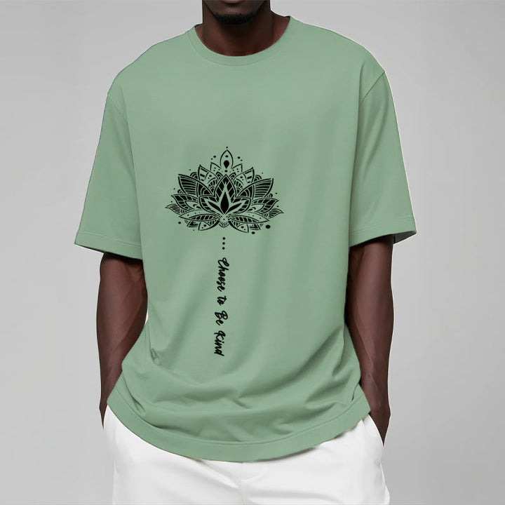 Camiseta con flores geométricas "Elegir ser amable" de Buddha Stones - image 16