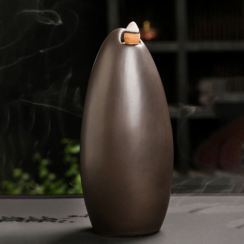 Fuente de humo de reflujo de cerámica con mano de Buda, escaleras, montañas y Buddha Stones de Buda, quemador de incienso decorativo para meditación - image 4