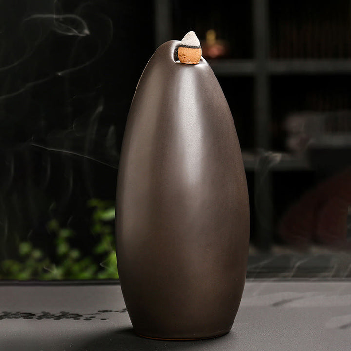 Fuente de humo de reflujo de cerámica con mano de Buda, escaleras, montañas y Buddha Stones de Buda, quemador de incienso decorativo para meditación - image 4