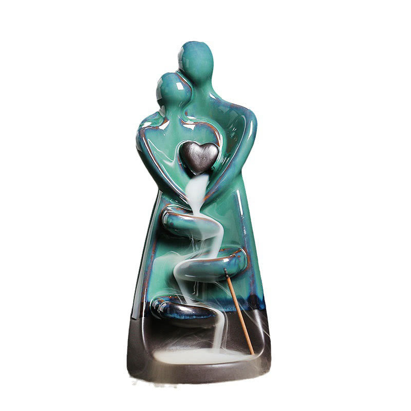 Quemador de incienso curativo con fuente de humo de cerámica con reflujo de amor y Buddha Stones para pareja de enamorados. - image 14