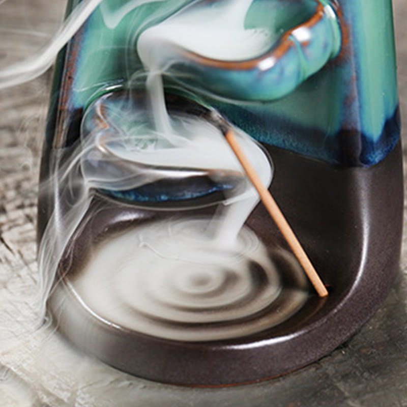 Quemador de incienso curativo con fuente de humo de cerámica con reflujo de amor y Buddha Stones para pareja de enamorados. - image 11
