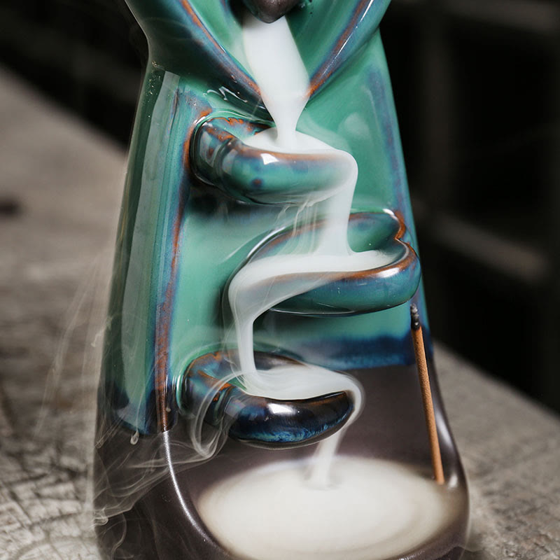 Quemador de incienso curativo con fuente de humo de cerámica con reflujo de amor y Buddha Stones para pareja de enamorados. - image 9