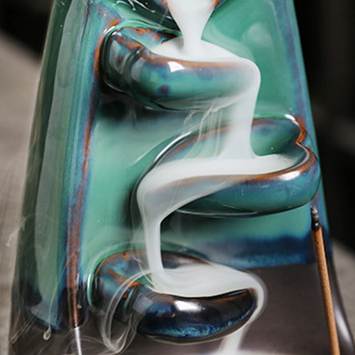 Quemador de incienso curativo con fuente de humo de cerámica con reflujo de amor y Buddha Stones para pareja de enamorados. - image 9