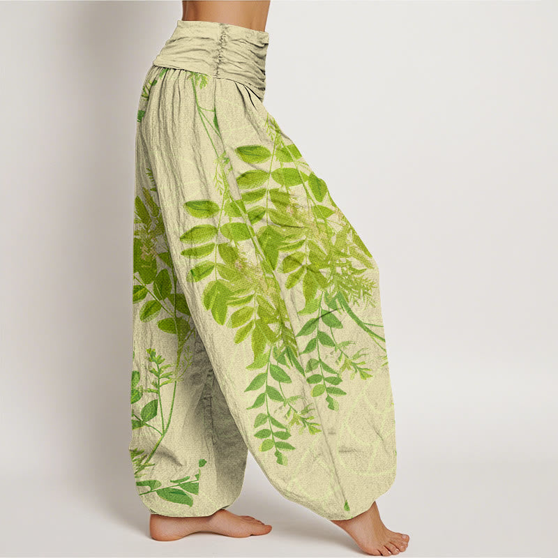 Pantalones harén con cintura elástica para mujer con Buddha Stones - image 3