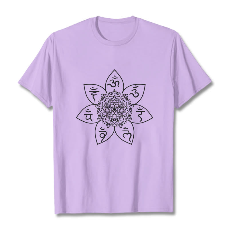 Camiseta con estampado de Buddha Stones Mandala Om Mani Padme Hum - Ciruela - 2XL - image 16