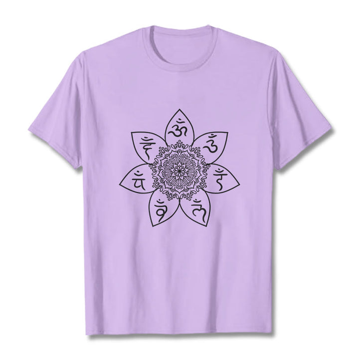 Camiseta con estampado de Buddha Stones Mandala Om Mani Padme Hum - Ciruela - 2XL - image 16