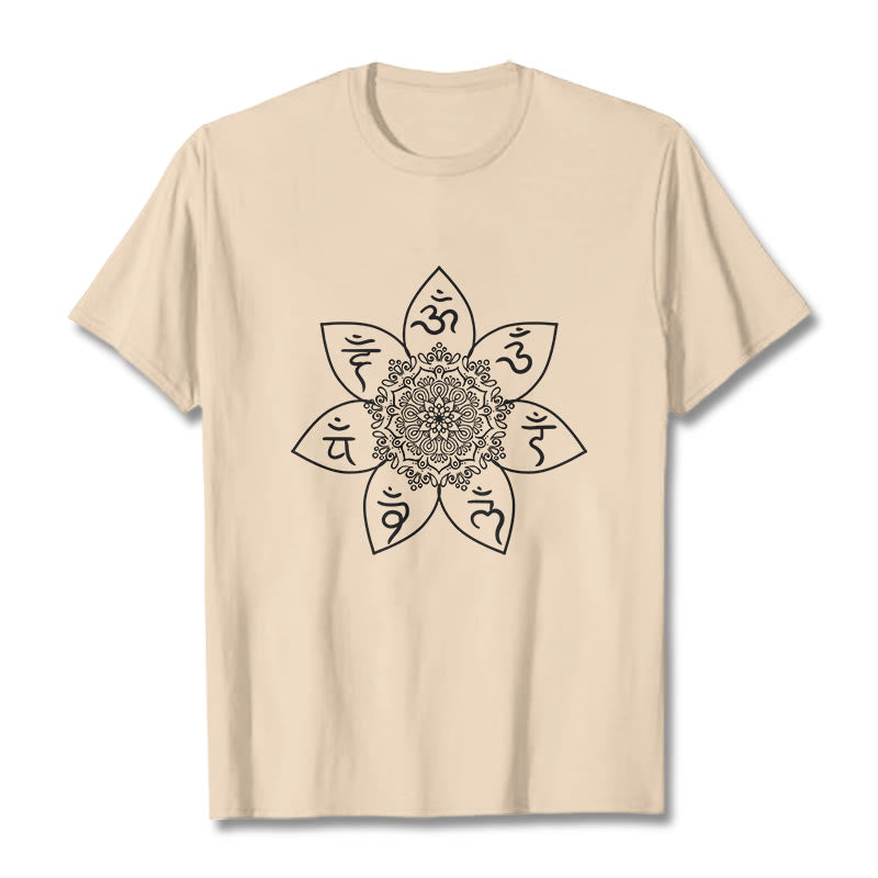 Camiseta con estampado de Buddha Stones Mandala Om Mani Padme Hum - Sopa de mariscos - 2XL - image 11
