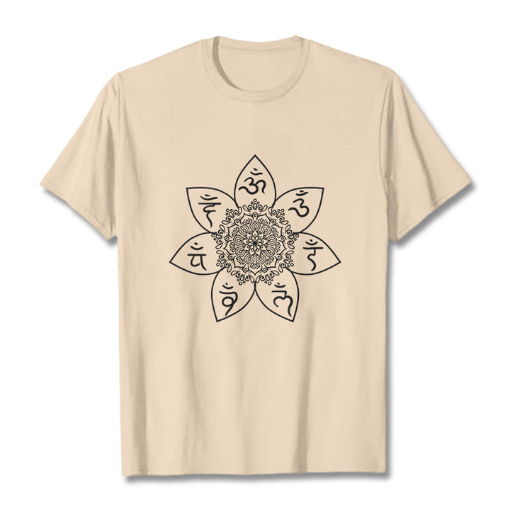 Camiseta con estampado de Buddha Stones Mandala Om Mani Padme Hum - Sopa de mariscos - 2XL - image 11