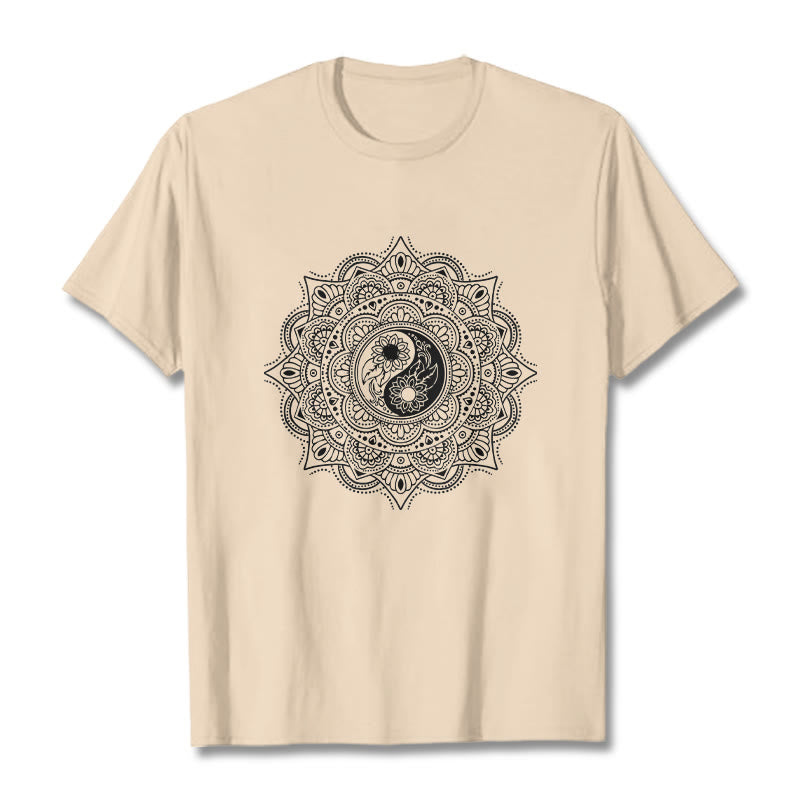 Camiseta con estampado de símbolo YinYang y mandala de Buddha Stones - Sopa de mariscos - 2XL - image 10