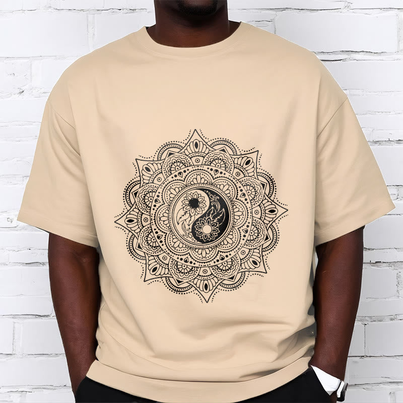 Camiseta con estampado de símbolo YinYang y mandala de Buddha Stones - image 11