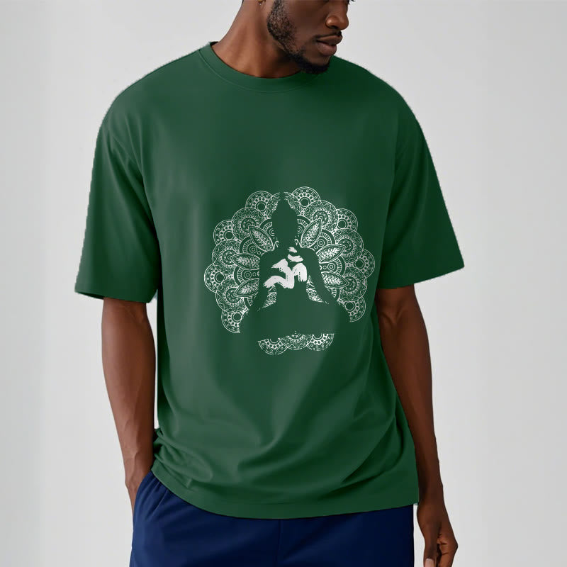 Camiseta con estampado de símbolo Om y mandala de colores puros con Buddha Stones - image 12