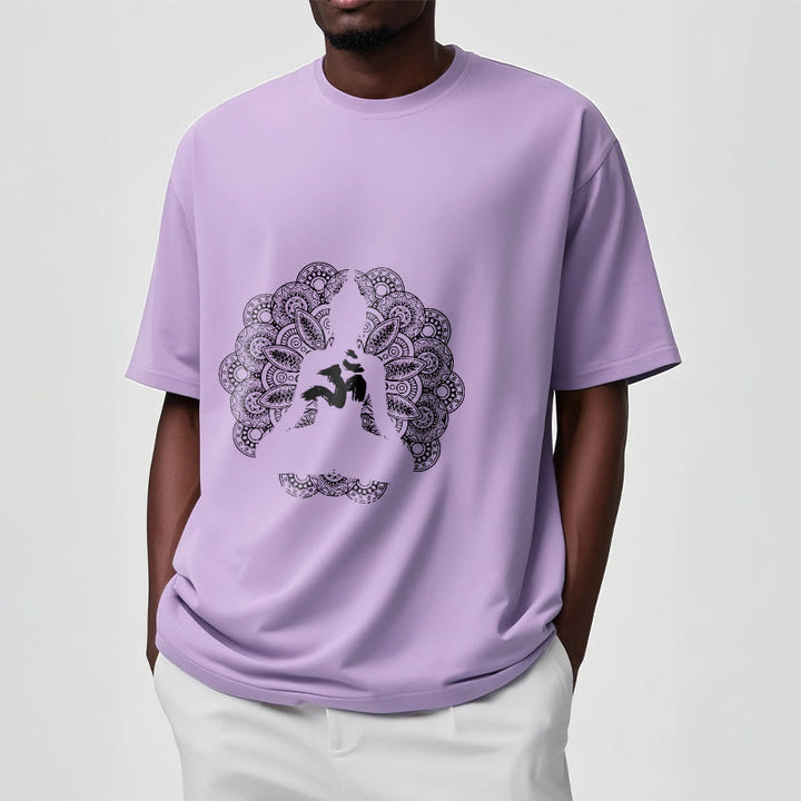 Camiseta con estampado de símbolo Om y mandala de colores puros con Buddha Stones - image 18
