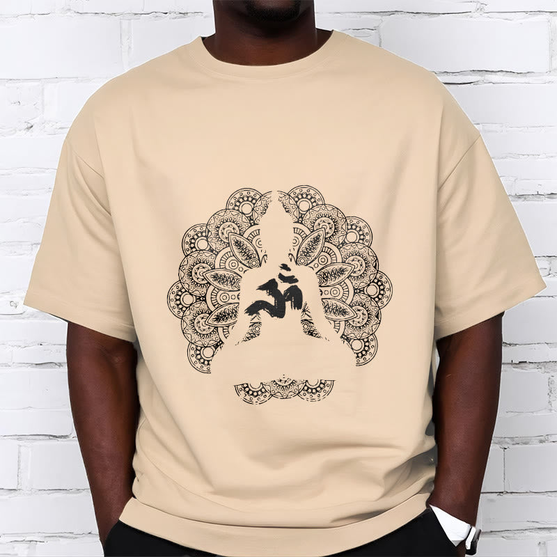 Camiseta con estampado de símbolo Om y mandala de colores puros con Buddha Stones - image 9