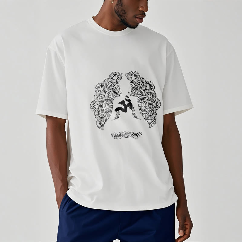 Camiseta con estampado de símbolo Om y mandala de colores puros con Buddha Stones - image 7