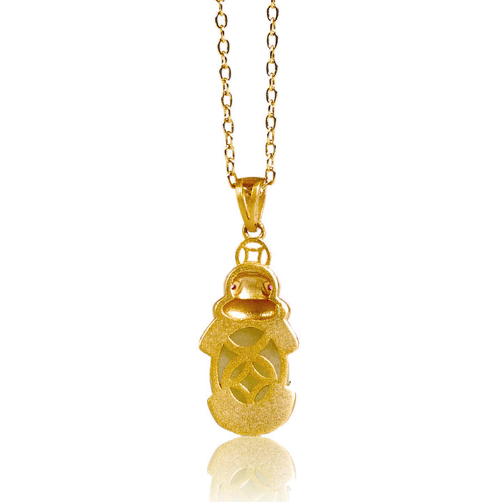 Collar con colgante de cadena de Pixiu de jade blanco y Buddha Stones para la riqueza y la suerte - image 5