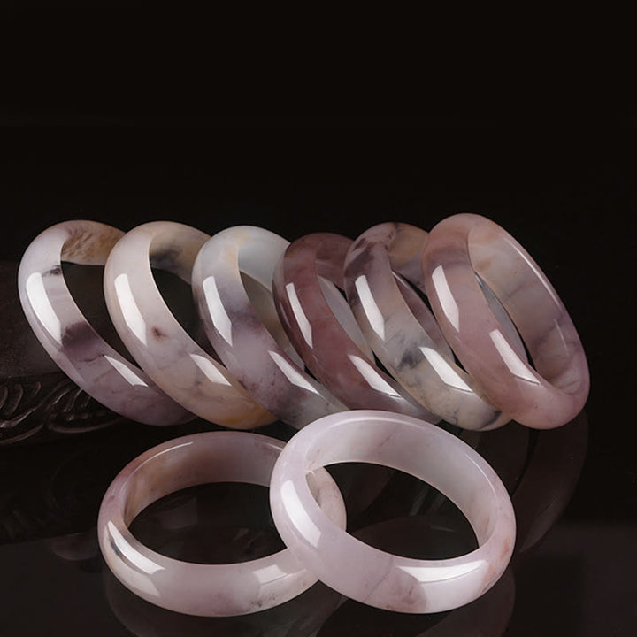 Brazalete de protección de la felicidad de jade púrpura con Buddha Stones