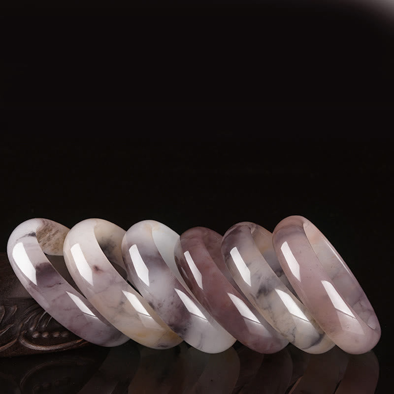 Brazalete de protección de la felicidad de jade púrpura con Buddha Stones