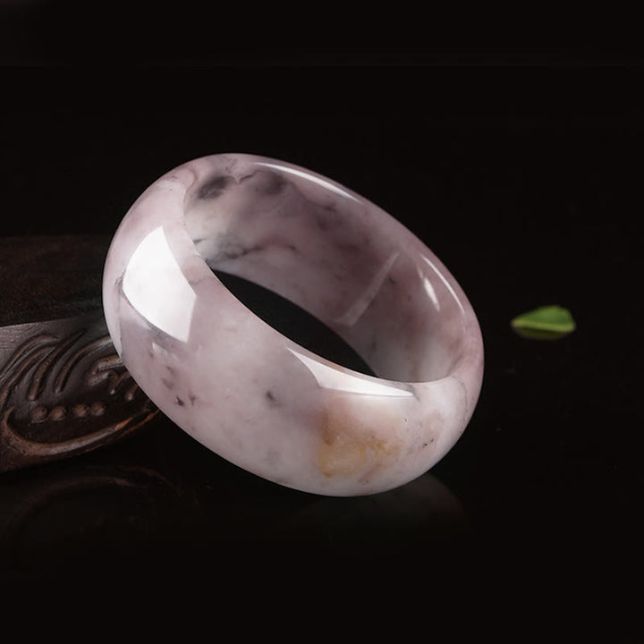 Brazalete de protección de la felicidad de jade púrpura con Buddha Stones