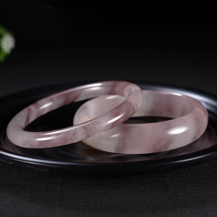 Brazalete de protección de la felicidad de jade púrpura con Buddha Stones