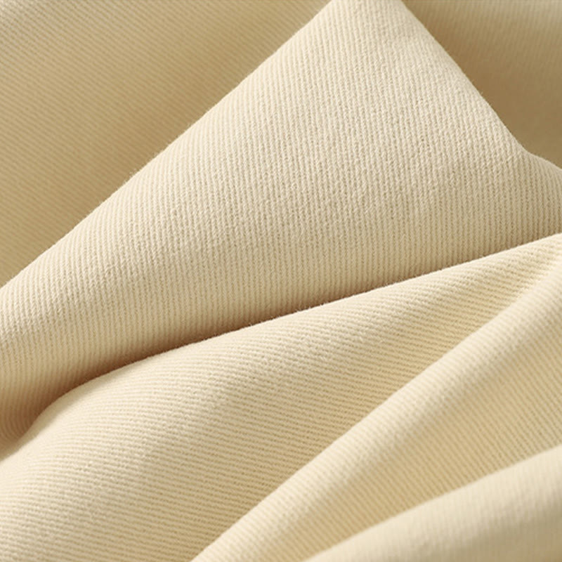 Pantalones de algodón de pierna ancha con bolsillos y cinturón de encaje de color liso para mujer de Buddha Stones Daily - image 4