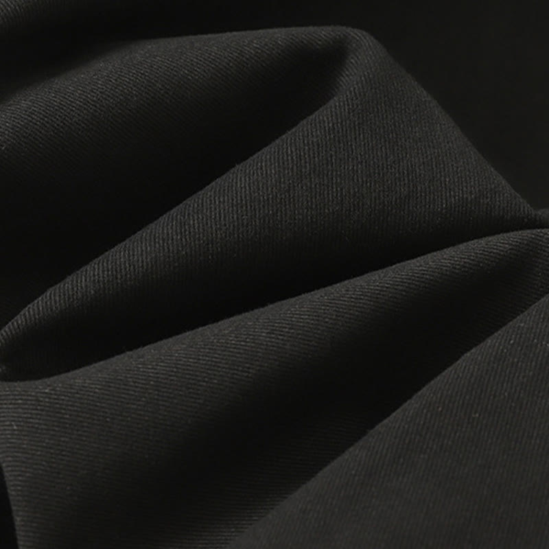 Pantalones de algodón de pierna ancha con bolsillos y cinturón de encaje de color liso para mujer de Buddha Stones Daily - image 20