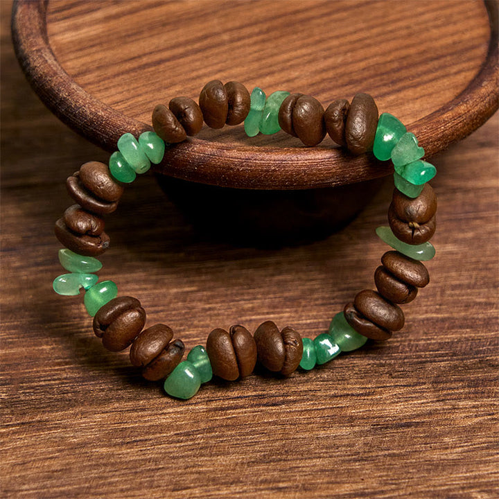 Pulsera de cristal irregular de amatista, citrino y amazonita hecha a mano con granos de café naturales de Buddha Stones - image 28