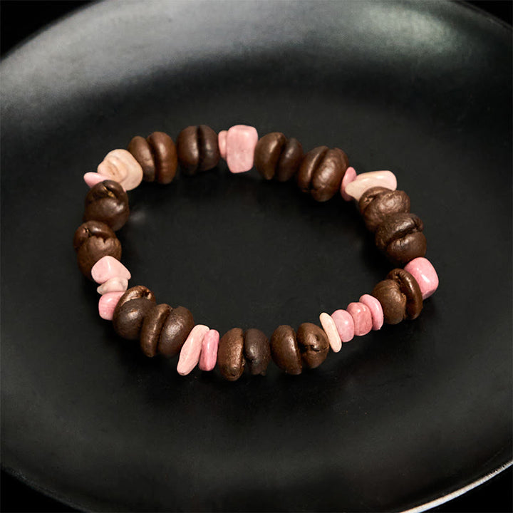 Pulsera de cristal irregular de amatista, citrino y amazonita hecha a mano con granos de café naturales de Buddha Stones - image 19