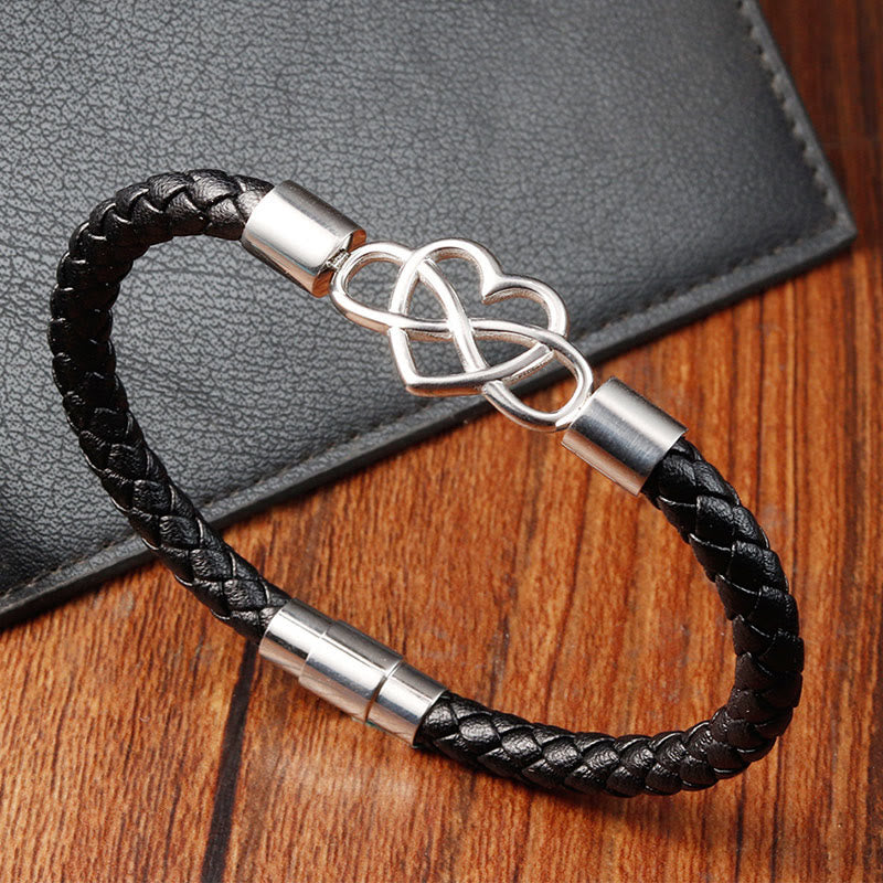 Pulsera de cuero geométrico con Buddha Stones y hebilla reforzada de acero y titanio - image 11