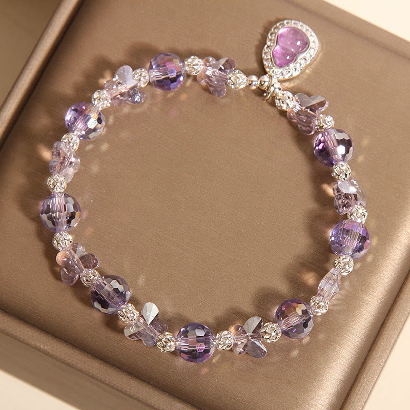 Pulsera de equilibrio con Buddha Stones, mariposa, calabaza, amatista, citrino y labradorita - image 4