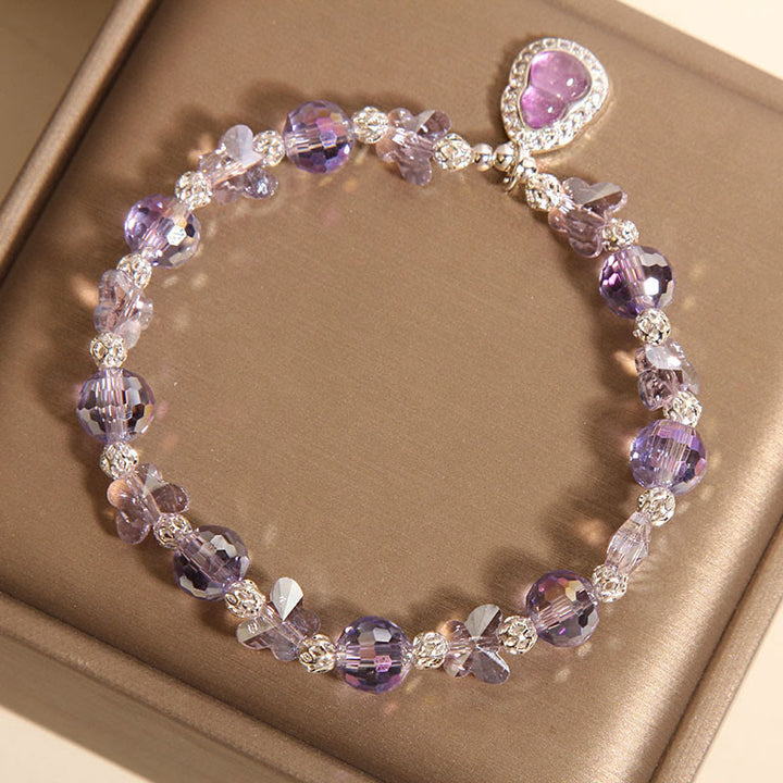 Pulsera de equilibrio con Buddha Stones, mariposa, calabaza, amatista, citrino y labradorita - image 4