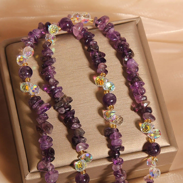 Collar con colgante de equilibrio de cuarzo fresa, amatista, flor de mariposa y Buddha Stones - image 4