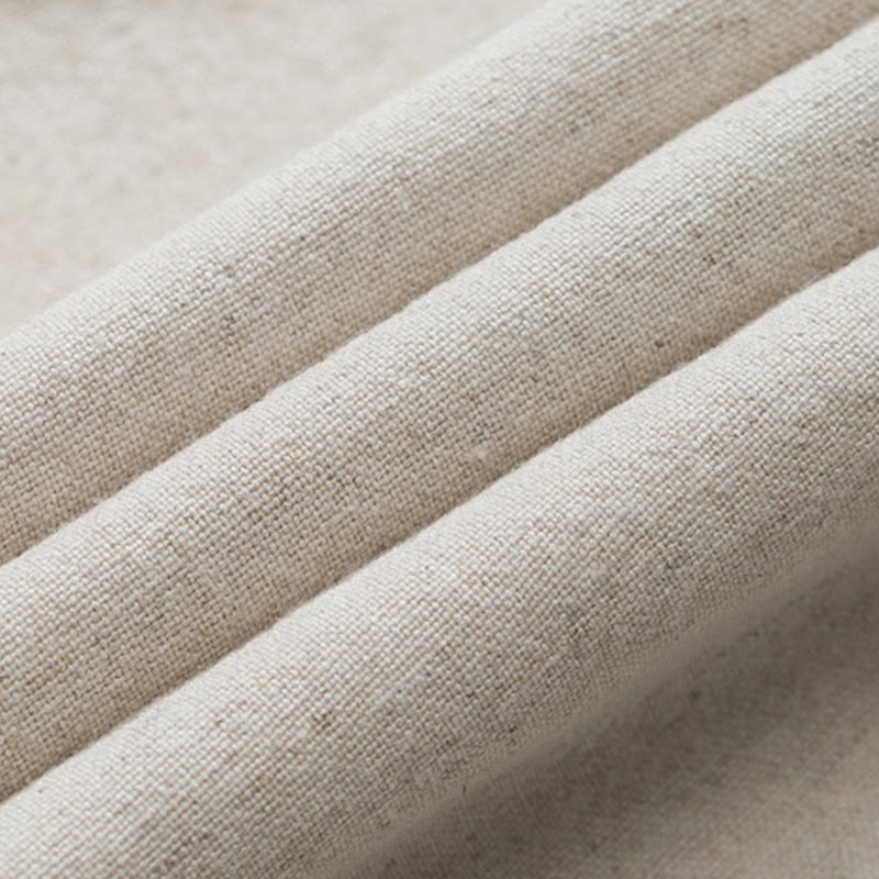 Pantalones casuales sueltos de algodón y lino con botones de rana para hombre, de Buddha Stones, con bolsillos, de longitud 7-8 - image 10