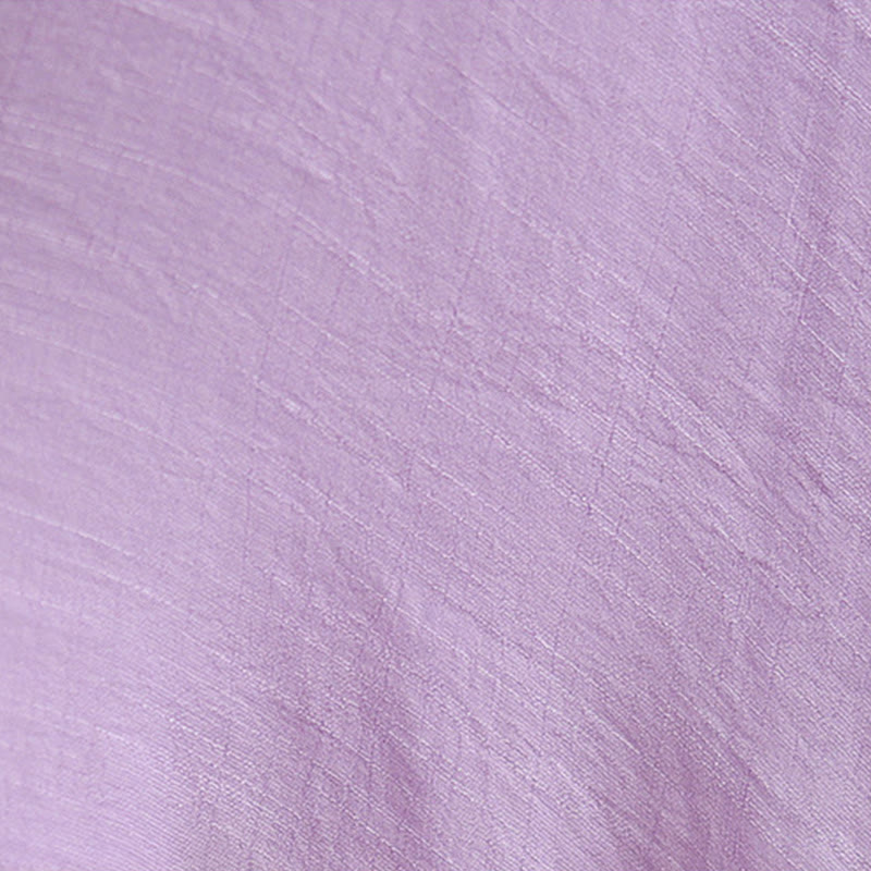 Vestido midi informal de algodón con cuello redondo, manga tres cuartos y botones de rana de Buddha Stones - image 12