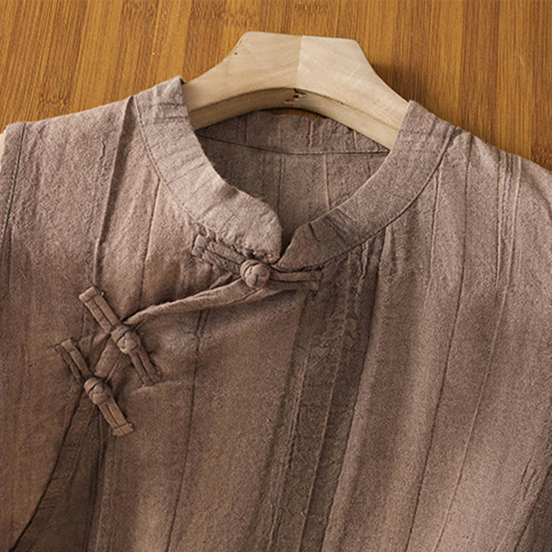 Chaleco sin mangas de algodón para mujer con diseño retro de rana y botones de Buddha Stones - image 14