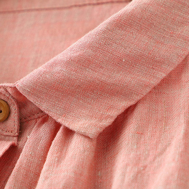 Camisa de manga corta para mujer con botones y estampado de Buddha Stones. - image 12