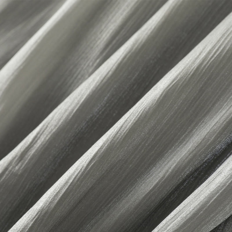 Pantalones anchos para mujer con cintura elástica, diseño plisado y bolsillos en gris claro con Buddha Stones - image 13