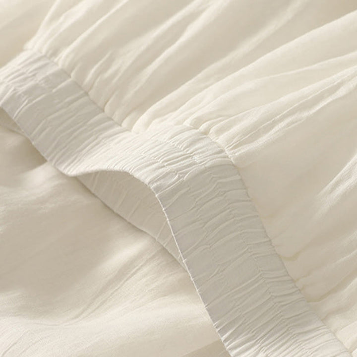 Pantalones de lino y algodón con cintura elástica para mujer, de Buddha Stones, de 7 a 8 de largo y pierna ancha, con bolsillos - image 15