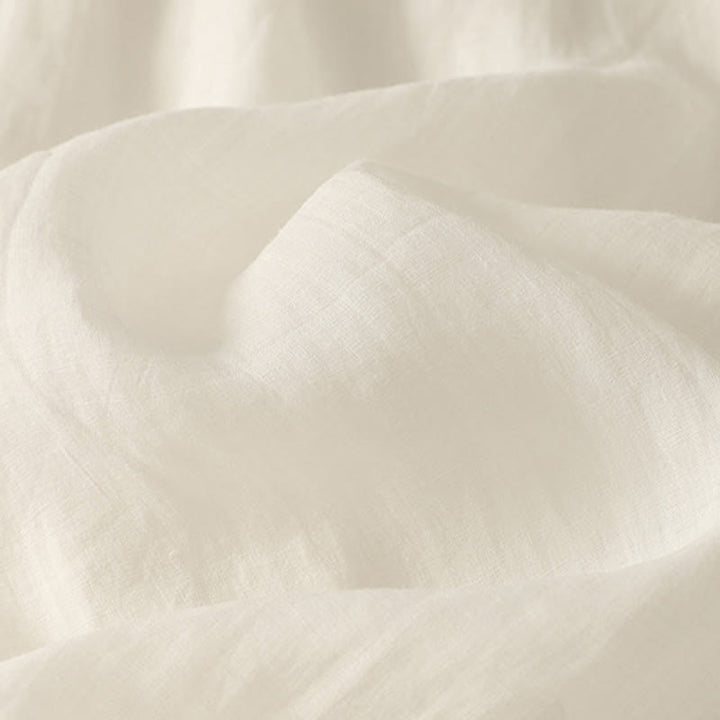 Pantalones de lino y algodón con cintura elástica para mujer, de Buddha Stones, de 7 a 8 de largo y pierna ancha, con bolsillos - image 19