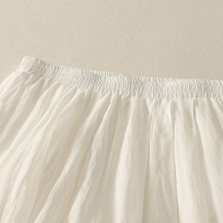 Pantalones de lino y algodón con cintura elástica para mujer, de Buddha Stones, de 7 a 8 de largo y pierna ancha, con bolsillos - image 12