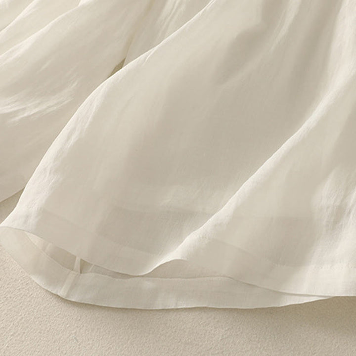 Pantalones de lino y algodón con cintura elástica para mujer, de Buddha Stones, de 7 a 8 de largo y pierna ancha, con bolsillos - image 17