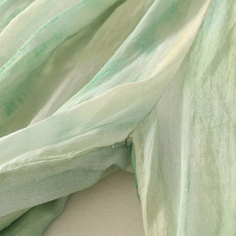 Pantalones de lino y algodón con cintura elástica para mujer, de Buddha Stones, de 7 a 8 de largo y pierna ancha, con bolsillos - image 5