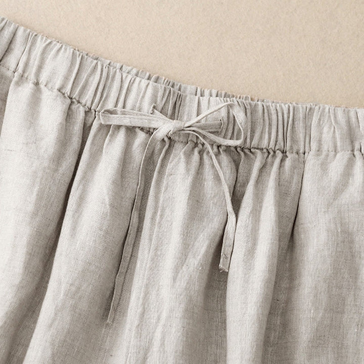 Pantalones capri de verano con cintura elástica y pernera ancha para mujer con bolsillos de Buddha Stones - image 19