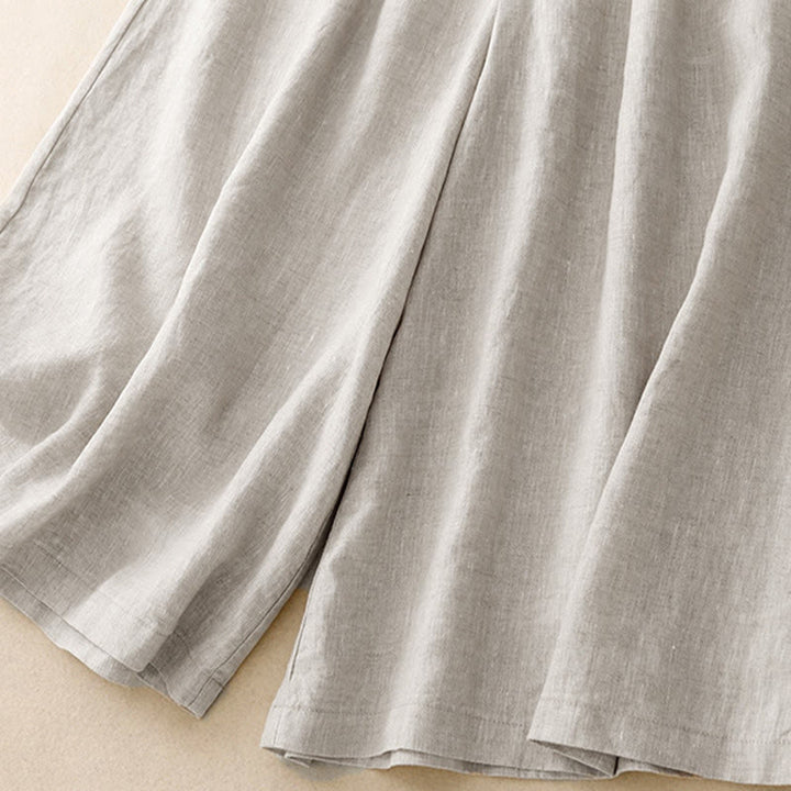 Pantalones capri de verano con cintura elástica y pernera ancha para mujer con bolsillos de Buddha Stones - image 22