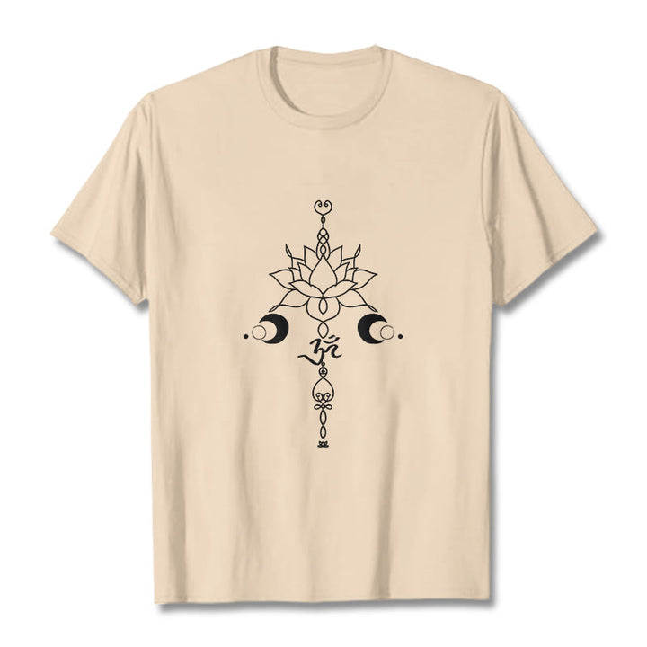 Camiseta con estampado de flor de loto y símbolo Buddha Stones - Sopa de mariscos - 2XL - image 9