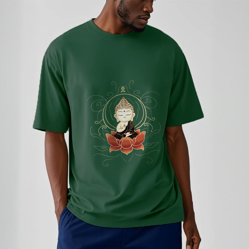 Camiseta con estampado de Buddha Stones de Buda de loto - image 2